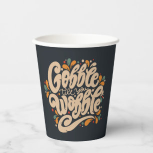 Gobelets En Papier Gobble jusqu'à ce que vous tournez