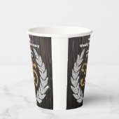 Gobelets En Papier Gold 35e anniversaire Mariage, Diamond Laurel Pape (Droite)