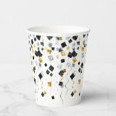 Gobelets En Papier Gold Black Happy New Year (Droite)