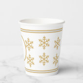 Gobelets En Papier Gold Christmas (Verso)