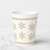 Gobelets En Papier Gold Christmas (Recto)