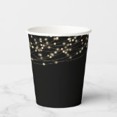 Gobelets En Papier Gold Fairy String Lights Noir (Verso)