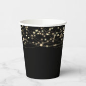 Gobelets En Papier Gold Fairy String Lights Noir (Gauche)