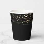 Gobelets En Papier Gold Fairy String Lights Noir (Recto)