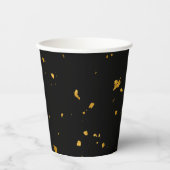 Gobelets En Papier Gold Flakes Noir (Recto)