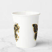 Gobelets En Papier Gold flower Butterfly with Black Orchid (Gauche)