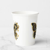 Gobelets En Papier Gold flower Butterfly with Black Orchid (Droite)