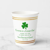 Gobelets En Papier Gold Foil St. Patrick's Day 1er anniversaire (Verso)