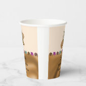 Gobelets En Papier Gold Foil, White Anglais Rose Graduation 2025 (Droite)