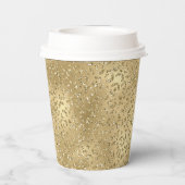 Gobelets En Papier Gold Glam Glitzy Parties scintillant Empreinte de  (Verso)