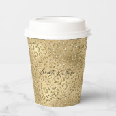 Gobelets En Papier Gold Glam Glitzy Parties scintillant Empreinte de  (Recto)