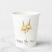 Gobelets En Papier Gold New Year's Eve Day Celebration Sparklers (Recto)