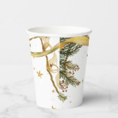 Gobelets En Papier Gold Ruban Russe fête de Noël (Droite)