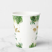 Gobelets En Papier Gold Safari Animal Green Anniversaire (Droite)