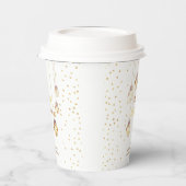 Gobelets En Papier Gold Script Confetti White Family Christmas Balls (Gauche)