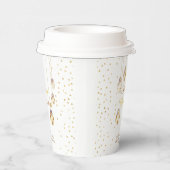 Gobelets En Papier Gold Script Confetti White Family Christmas Balls (Droite)