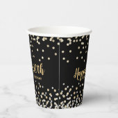 Gobelets En Papier Gold Silver Confetti 100e fête d'anniversaire (Droite)