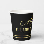 Gobelets En Papier Golden Cheers Festive Anniversaire Coupes de papie (Recto)