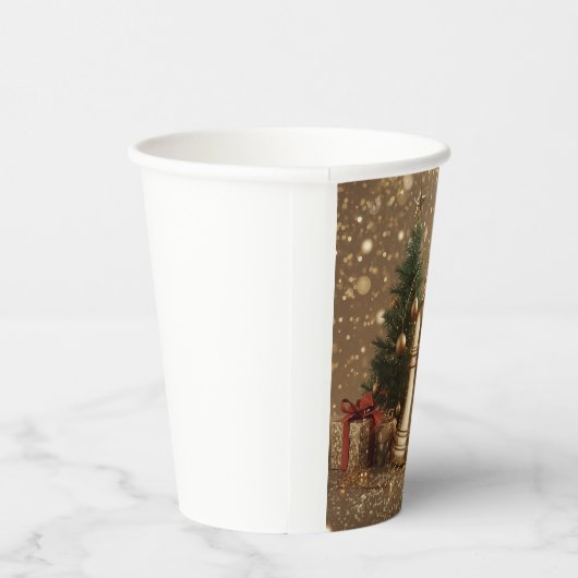 Gobelets En Papier Golden Christmas Bell Paper Cup Design (Droite)