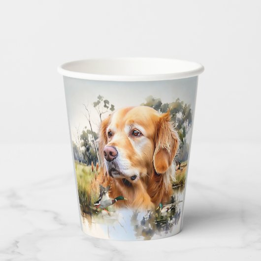 Gobelets En Papier Golden Retriever (Verso)