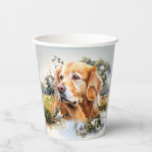 Gobelets En Papier Golden Retriever (Recto)