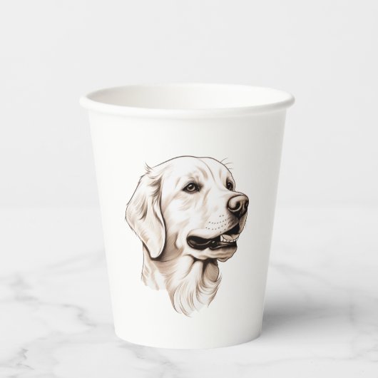 Gobelets En Papier Golden Retriever 2 (Recto)
