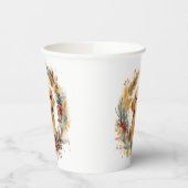 Gobelets En Papier Golden Retriever Christmas Wreath Festive Pup (Gauche)