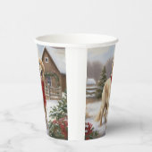 Gobelets En Papier Golden Retriever Dog in Snow Christmas (Droite)