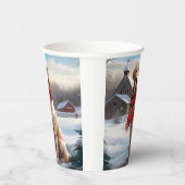 Gobelets En Papier Golden Retriever Dog in Snow Christmas (Droite)