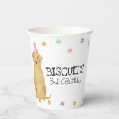 Gobelets En Papier Golden Retriever laisse Pawty Dog Birmingham Paper (Verso)