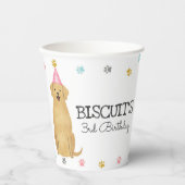 Gobelets En Papier Golden Retriever laisse Pawty Dog Birmingham Paper (Recto)