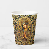 Gobelets En Papier Golden Reverence Virgin Mary (Verso)
