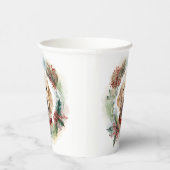 Gobelets En Papier Goldendoodle Christmas Wreath Festive Pup (Droite)