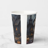 Gobelets En Papier Goldendoodle Citrouille Halloween effrayant (Gauche)