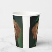 Gobelets En Papier Goldendoodle Dog en tenue de la Saint Patrick (Droite)