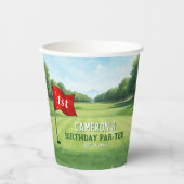 Gobelets En Papier Golf 1er Anniversaire Trou De Fête En Un (Recto)