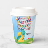 Gobelets En Papier Golf 2ème anniversaire thème pour le golfeur enfan (Recto)