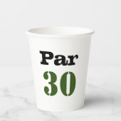 Gobelets En Papier Golf 30e anniversaire Par tee trente (Recto)