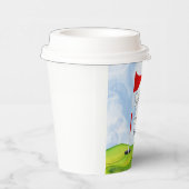 Gobelets En Papier Golf 40e anniversaire au golfeur avec drapeau de g (Droite)