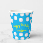 Gobelets En Papier Golf Anniversaire (Recto)