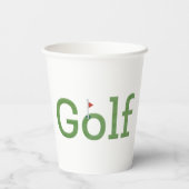 Gobelets En Papier GOLF avec flagstick café Mug (Verso)