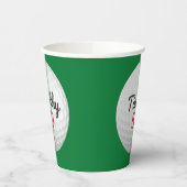Gobelets En Papier Golf Ball Anniversaire - 50e ou autre année (Gauche)