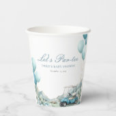 Gobelets En Papier Golf Let's Par-tee Blue Baby Shower (Verso)