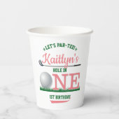 Gobelets En Papier Golf PAR-TEE 1er anniversaire (Verso)