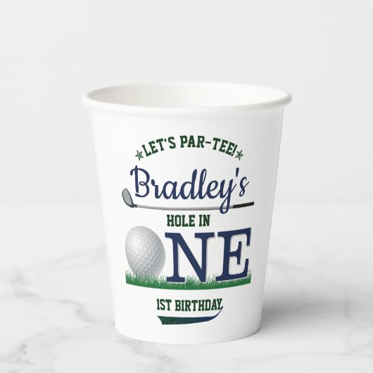Gobelets En Papier Golf PAR-TEE 1er anniversaire (Verso)