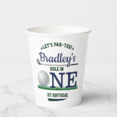 Gobelets En Papier Golf PAR-TEE 1er anniversaire (Recto)