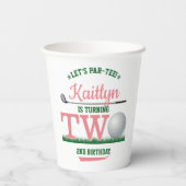 Gobelets En Papier Golf PAR-TEE 2e anniversaire (Verso)