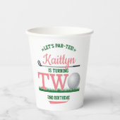 Gobelets En Papier Golf PAR-TEE 2e anniversaire (Recto)