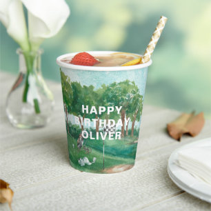 Gobelets En Papier Golf Par-Tee Coupes de papier d'anniversaire