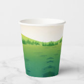 Gobelets En Papier Golf Par-Tee Hole en un garçon Anniversaire (Verso)